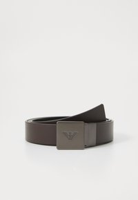 PLATE BELT - Öv - cacao/nero