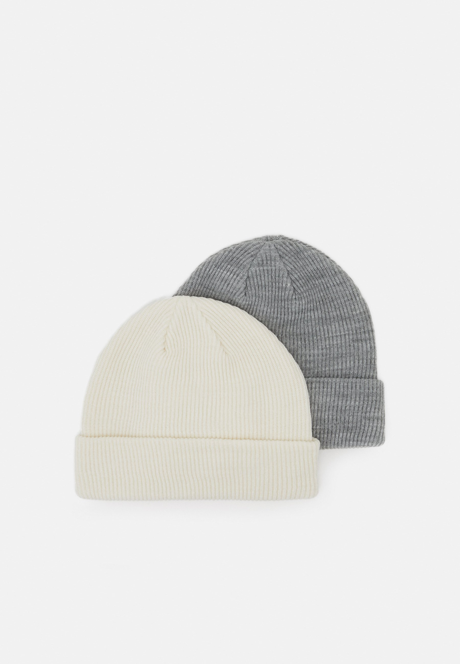 Pier One 2 Pack Bonnet Light Grey White Gris Clair Zalando Fr