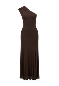 Forever New LONDON ONE SHOULDER MIDI - Rochie cocktail/Rochie petrecere - dark chocolate