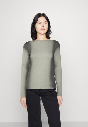HILMA DYED LONG SLEEVE - Long sleeved top - light grey/off black