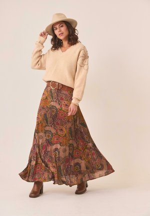 FLOR MANGAS - Jersey de punto - marrón claro