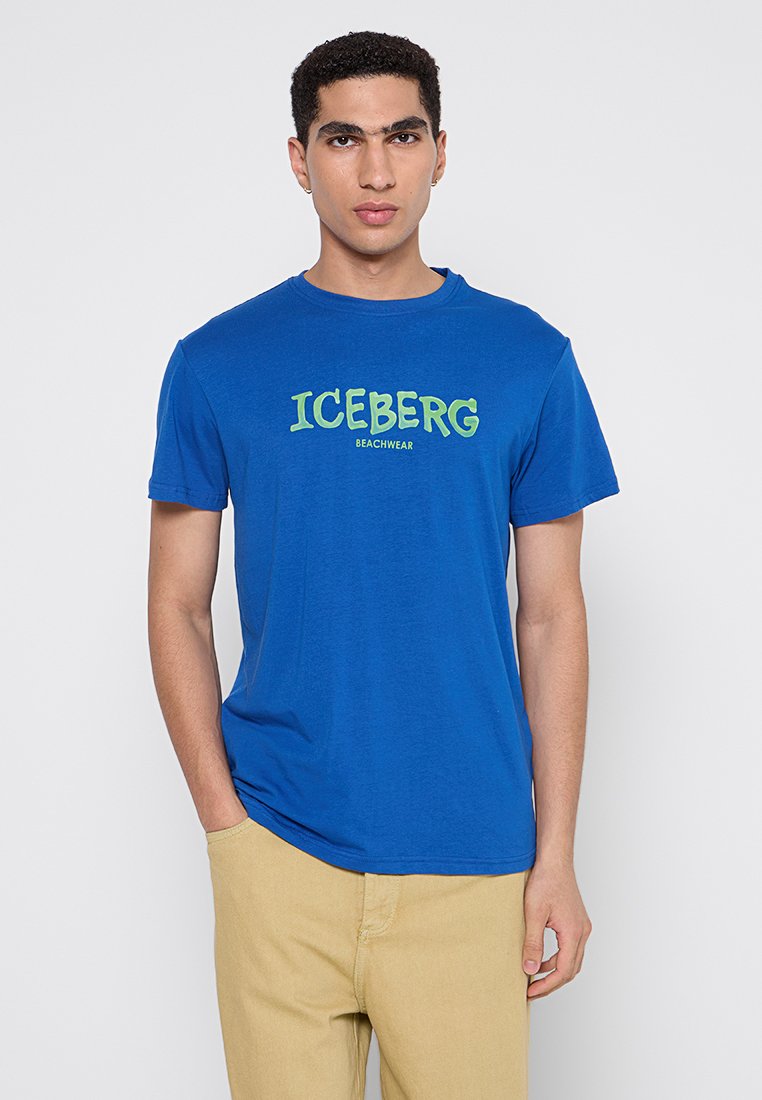 Iceberg T-shirt print blauw