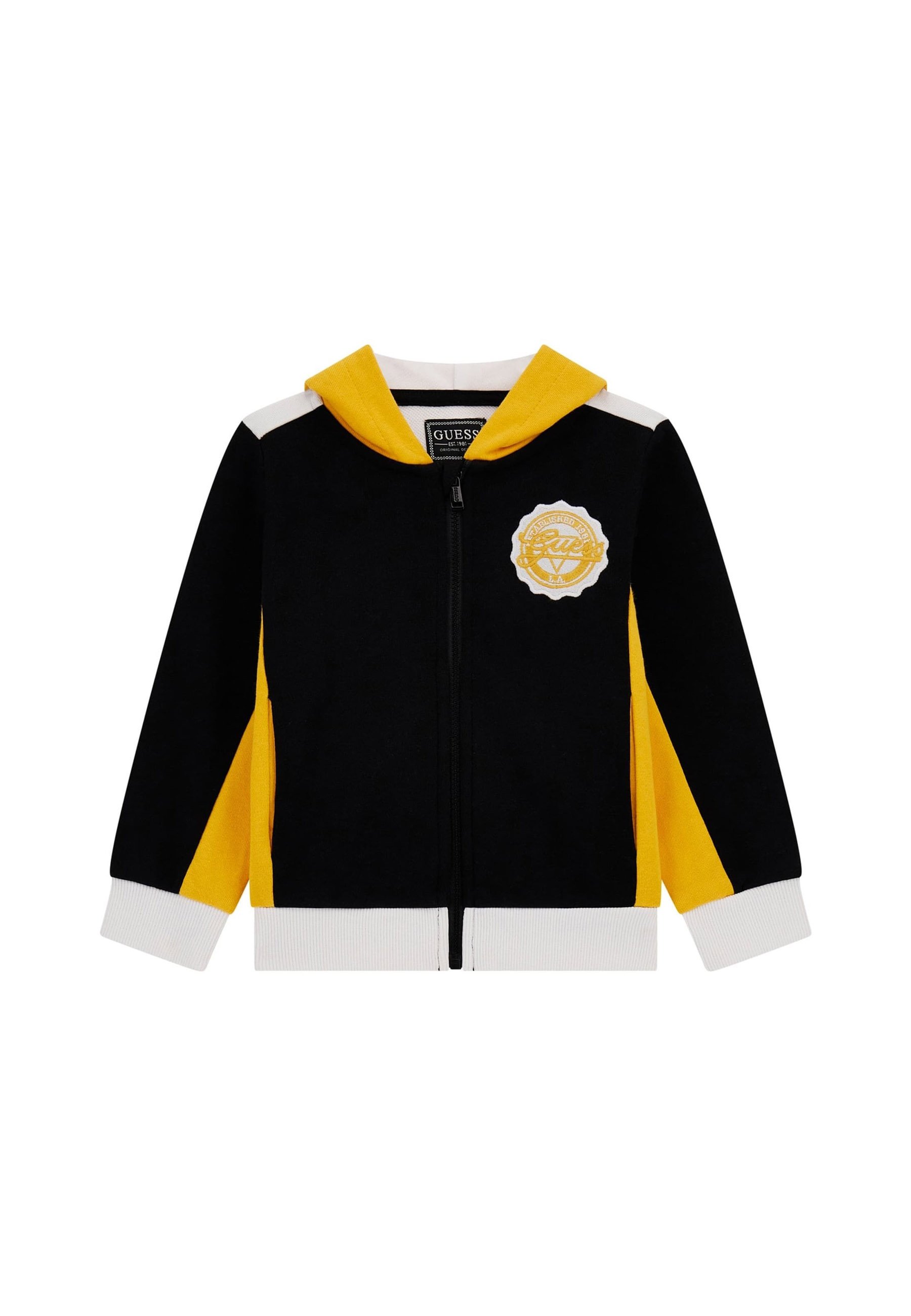 Guess COLOR BLOCK Zip-up sweatshirt noir/black Zalando