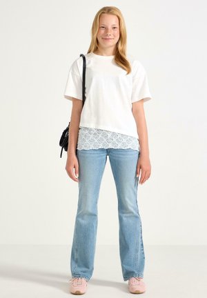Lindex, LINDEX T-SHIRT WITH LACE DETAIL LINDEX - T-shirts basic - off white
