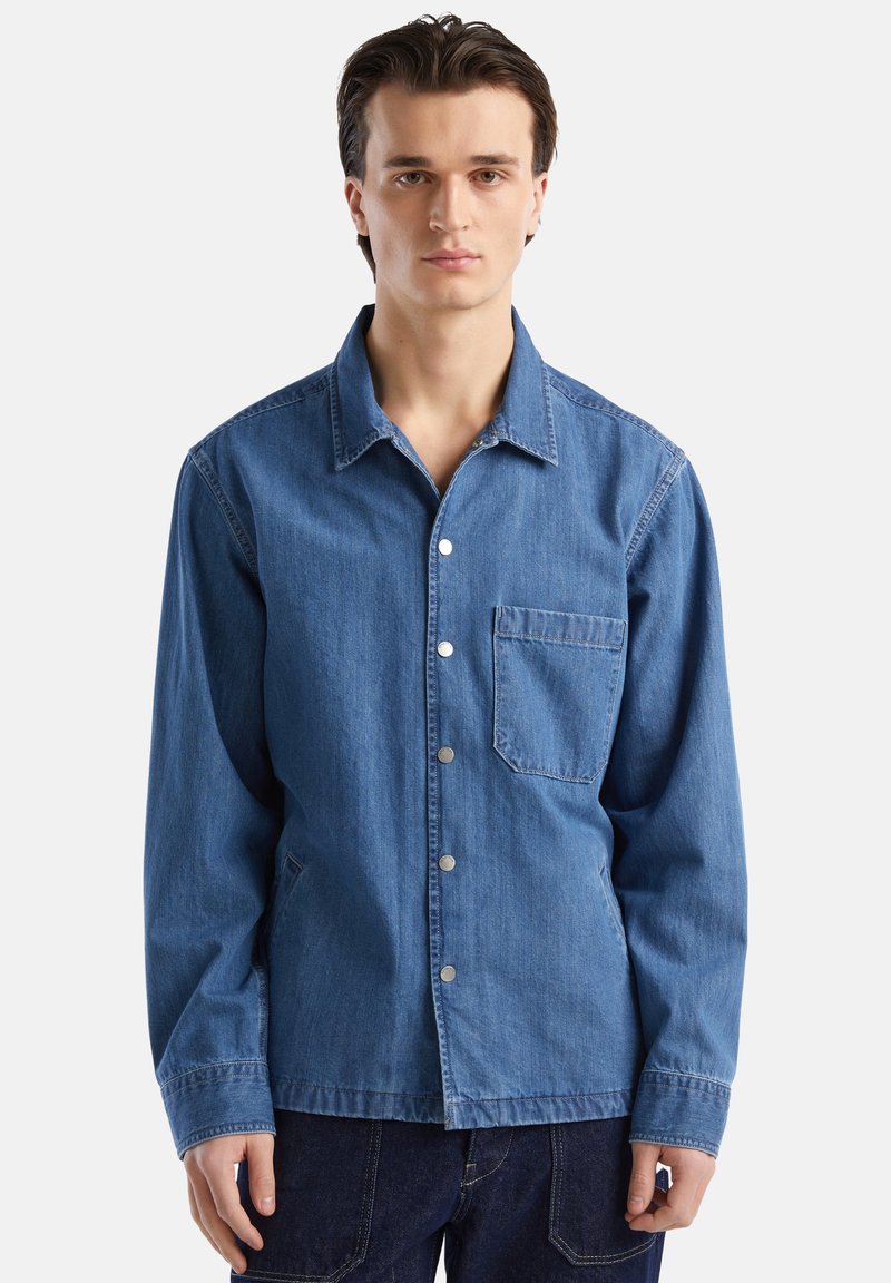 Giacchetto Denim United Colors Of Benetton Bambine - Eco-Recycle, Stone Washed Blue, Cotone E Elastan - Foto 3