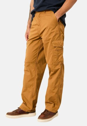 Cargo-Hosen in einem warmen Braunton, aus strapazierfähigem Stoff. Verfügt über multiple Taschen und eine lockere Passform für Komfort und Nutzen.