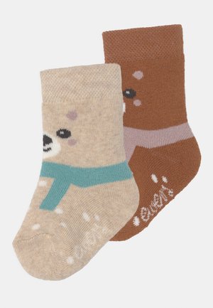 GIRL 2 PACK - Socken - brown/off-white