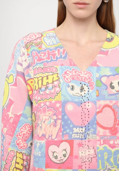 GCDS HELLO KITTY PRINTED CABLE MINI DRESS - Strikkjoler - multi coloured