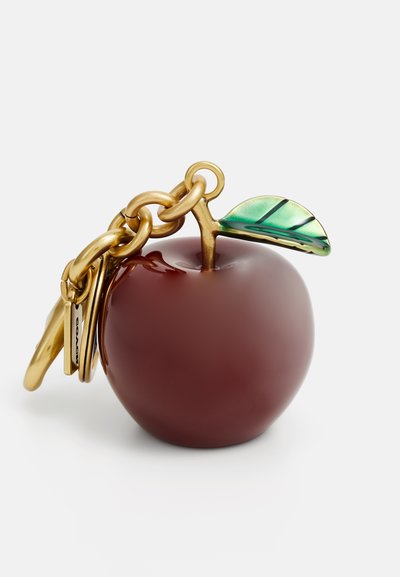 Breloque Cerise Pour Sac - Porte-clés Décoratif Rouge Et Or - Accessoire Mode Fille - Cadeau Mignon
