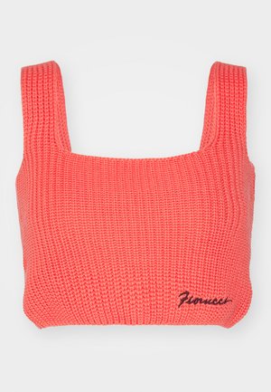 SQUIGGLE CROCHET - Top - red