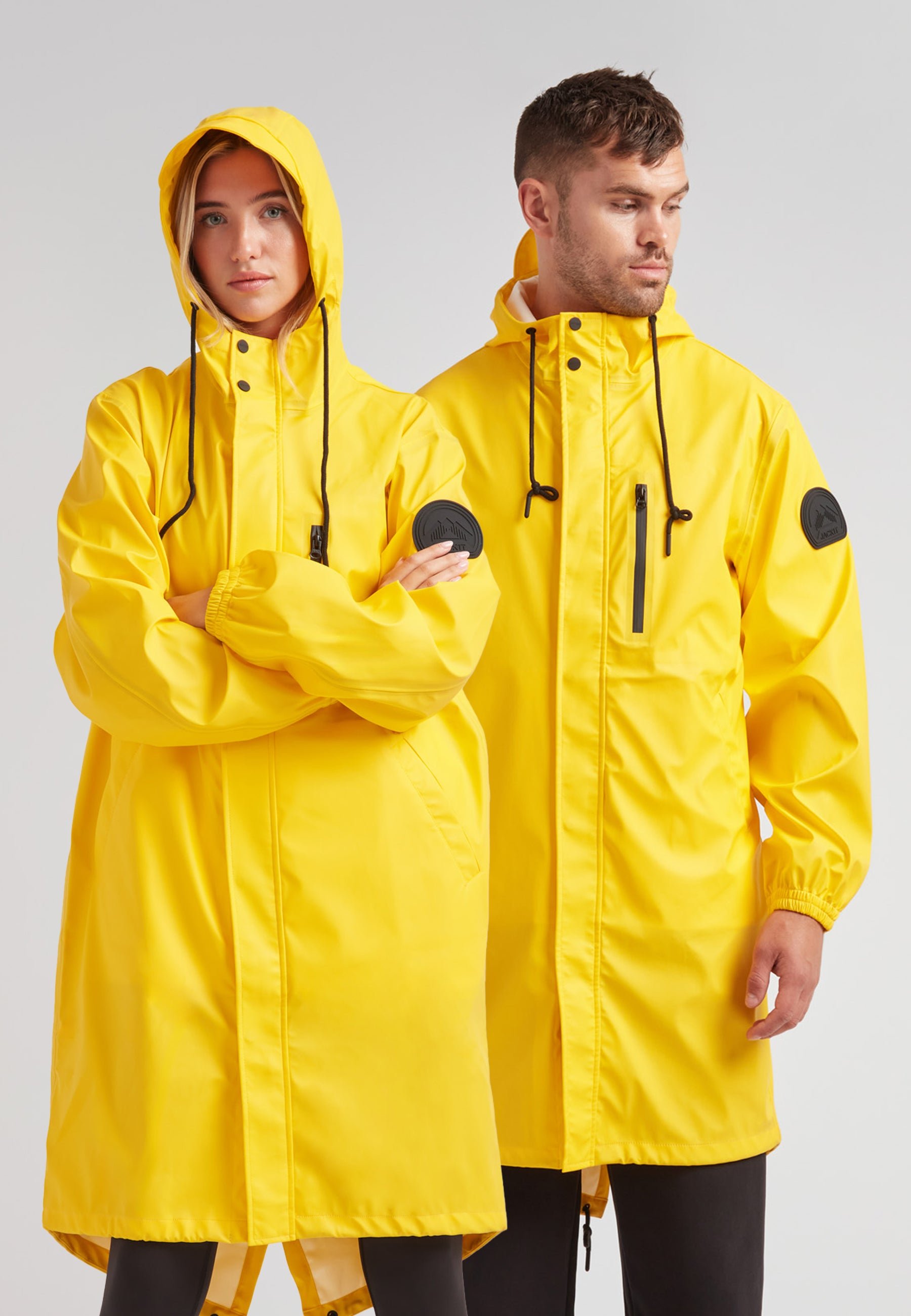 Manteau De Pluie Imperméable Greta WIDMANN - Jaune - Capuche - Déguisement Carnaval, Costume Thématique