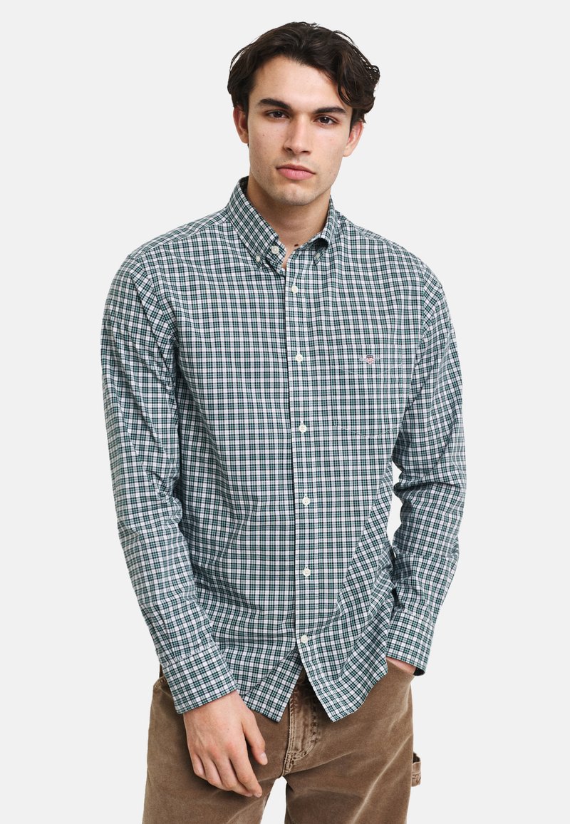 GANT REGULAR FIT SMALL CHECKED  - Camisa - blauw donkerblauw