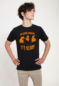 Disney BEAUTY & THE BEAST SCARY GOOD LOOKS - T-shirt med print - black