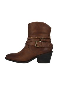 Cowboy/biker ankle boot - braun
