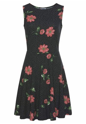 STRANDKLEID - Day dress - schwarz-rot