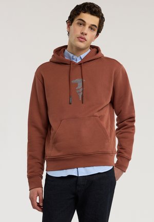CON IN CON STAMPA - Felpa con cappuccio - red siena