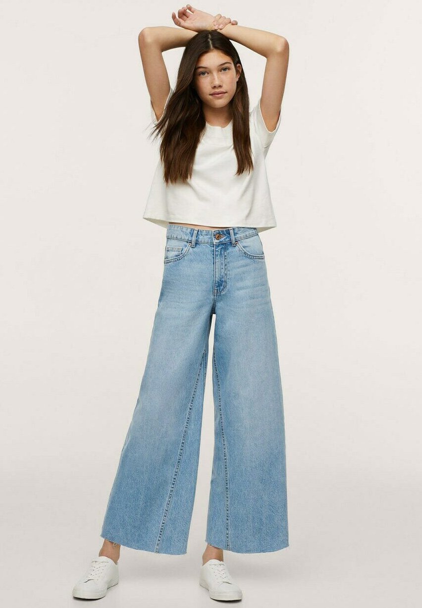 Mango Kids CULOTTE MET GERAFELDE - Flared Jeans - lichtblauw/light blue -  Zalando.de