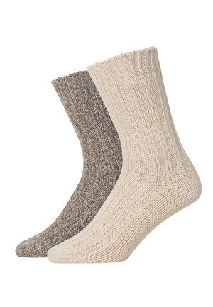 SNOCKS NORWEGER  2 PACK - Calze - mix offwhite braun