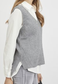 VILA Strickpullover - mottled dark grey