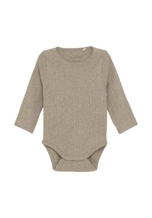FIXONI LONG SLEEVES MELANGE - Body - mocha meringue melange