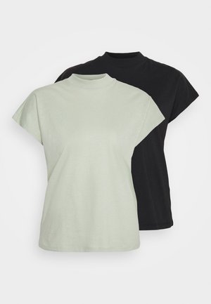 VMGLENN TURTLE NECK TEE 2 PACK - Basic T-shirt - desert sage/black