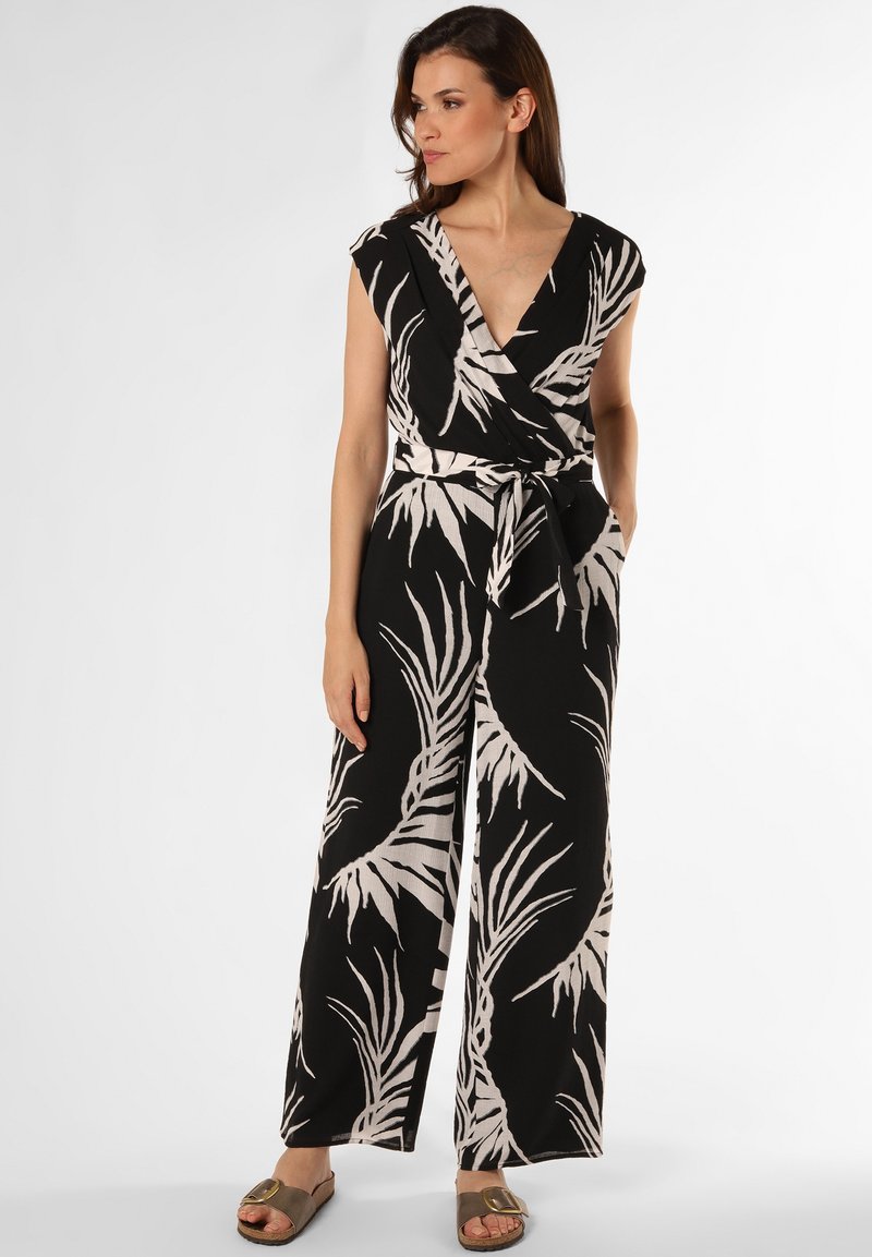 comma Jumpsuit - schwarz weiß/schwarz - Zalando.ch