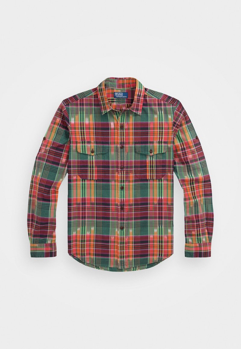 Polo Ralph Lauren CLASSIC FIT MADRAS WORKSHIRT - Skjorta - green/red multi