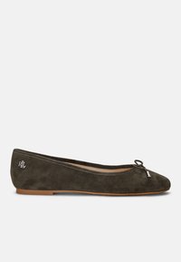 JAYNA SUEDE FLAT - Balerinke - dark olive
