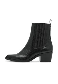 Kauboi/mootorratturi poolsaapad - black croco