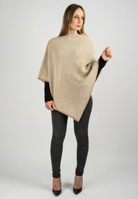 Dalle Piane Cashmere BICOLOR - Poncho - beige/white