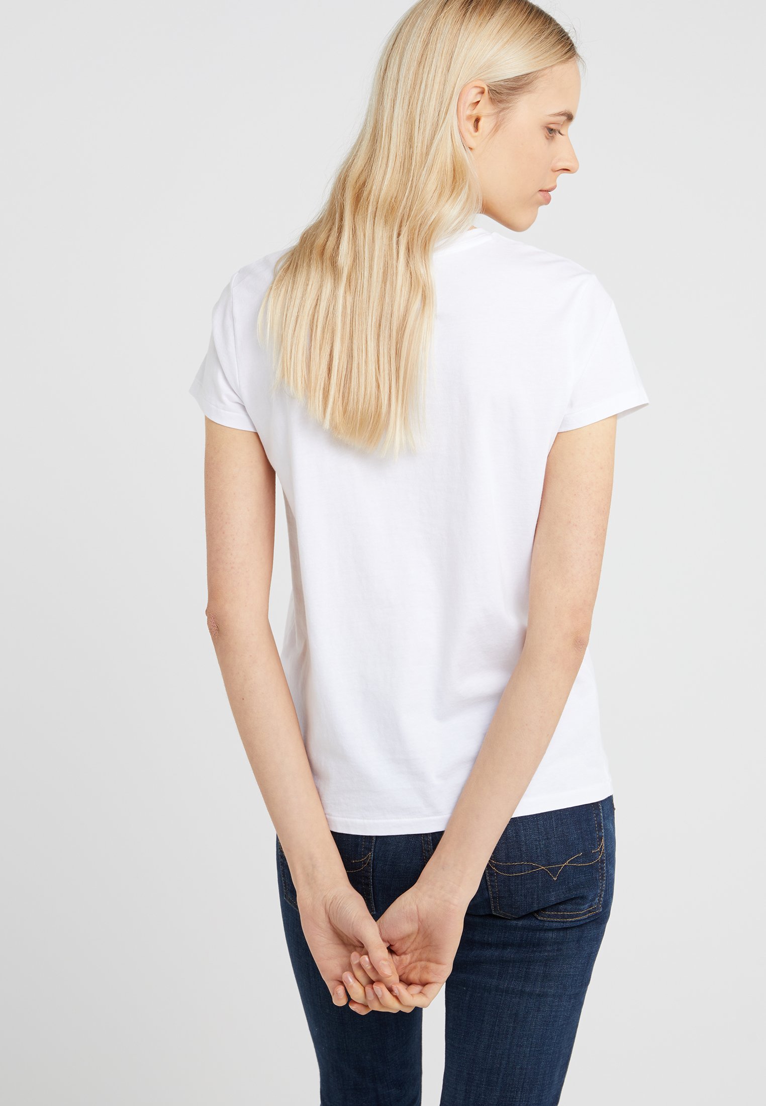 white tee polo