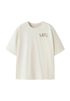 Name it, Print T-shirt - antique white