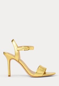 GWEN METALLIC NAPPA LEATHER SANDAL - Sandale s visokom petom - modern gold