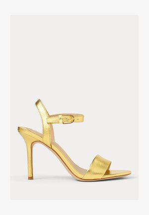 Lauren Ralph Lauren, GWEN METALLIC NAPPA LEATHER SANDAL - Sandali con tacco - modern gold