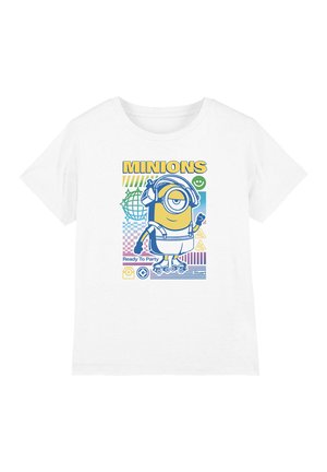 Universal Studios, MINIONS PARTY POSTER UNISEX - Print T-shirt - white