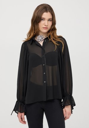 Terranova CON MANICHE A SBUFFO E POLSINI ARRICCIATI - Camicia - nero