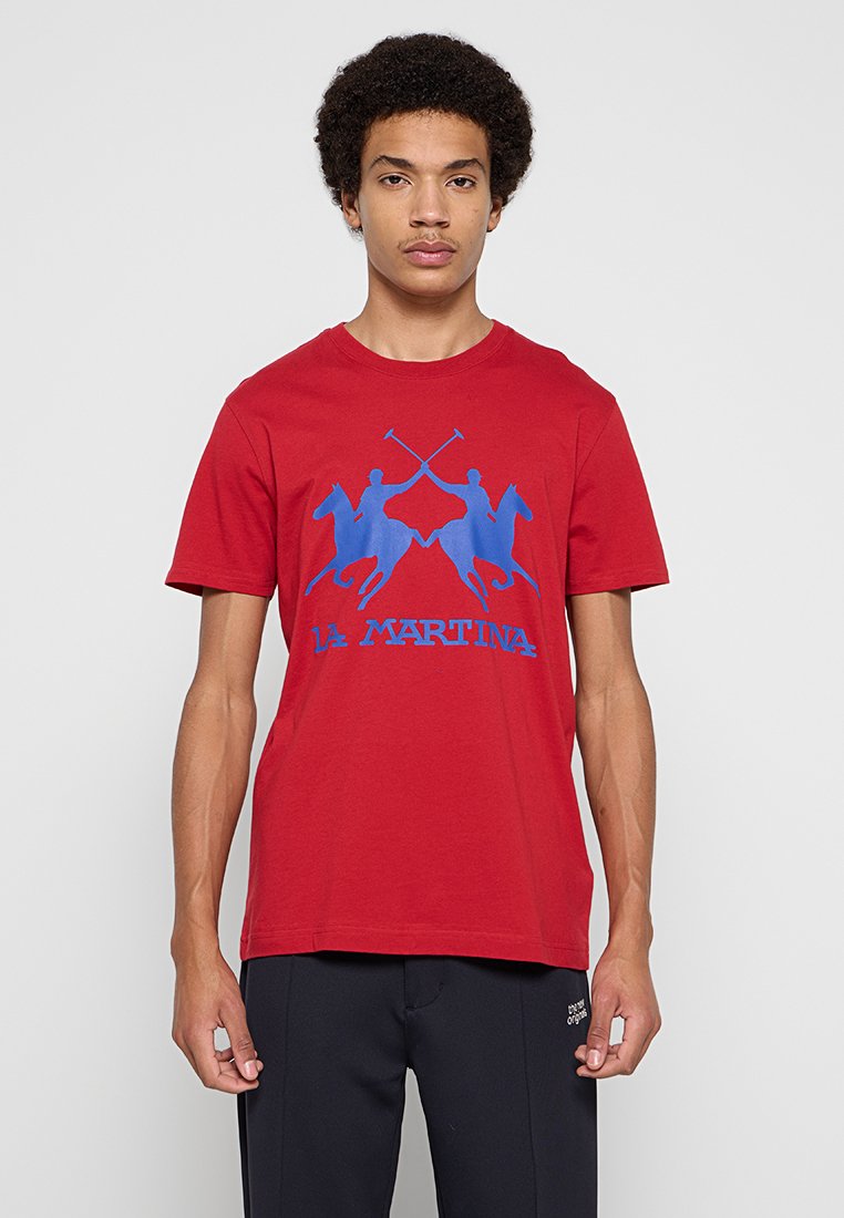 LA MARTINA T-shirt print zwart