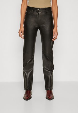 Samsøe Samsøe TROUSERS - Pantalon en cuir - black