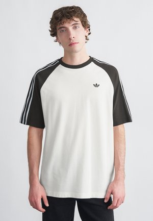 T-shirt print - off white/aurora coffee