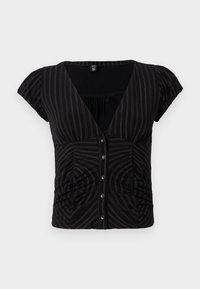 PENNY RUCHED SHIRT - Blusa - black