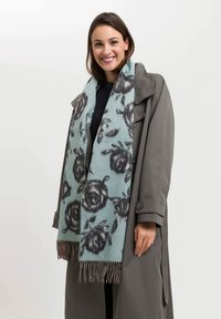 FRAAS FLORAL CASHMINK - MADE IN GERMANY - Sciarpa - misty blue