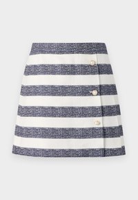 SAILOR STRIPE PLEATED SKIRT - Minihame - planetary navy/cream