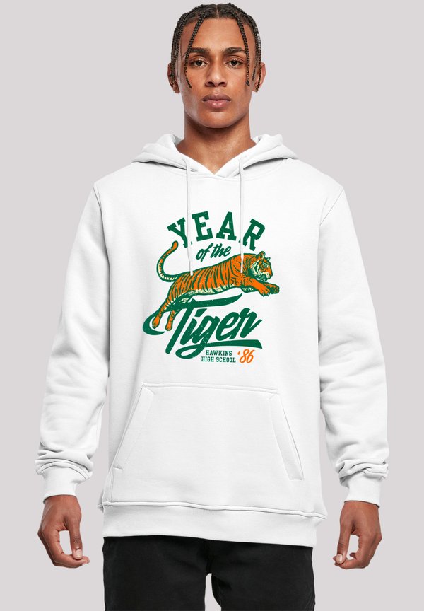 STRANGER THINGS HAWKINS YEAR OF THE TIGER 86 NETFLIX TV SERIES - Kapuzenpullover - weiß