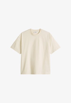 Marc O'Polo DENIM, MIT RÜCKSEITIGEM LOGOPRINT - T-shirt basique - white blush