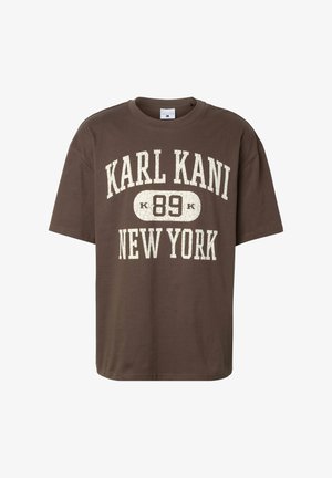 Karl Kani, HERITAGE 89 OVERSIZED T-SHIRT - T-shirt imprimé - dark brown