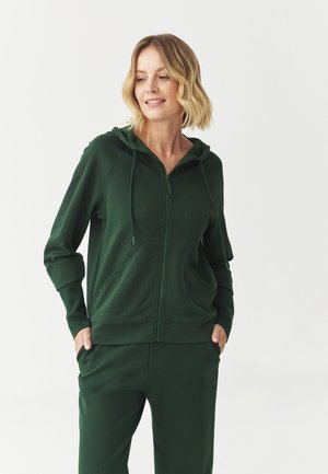 WALKER - Tröja med dragkedja - dark green