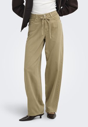 ONLY, ONLGIANNA-SILLA MW ST BELT PANT PNT NOOS - Wide Leg - crockery