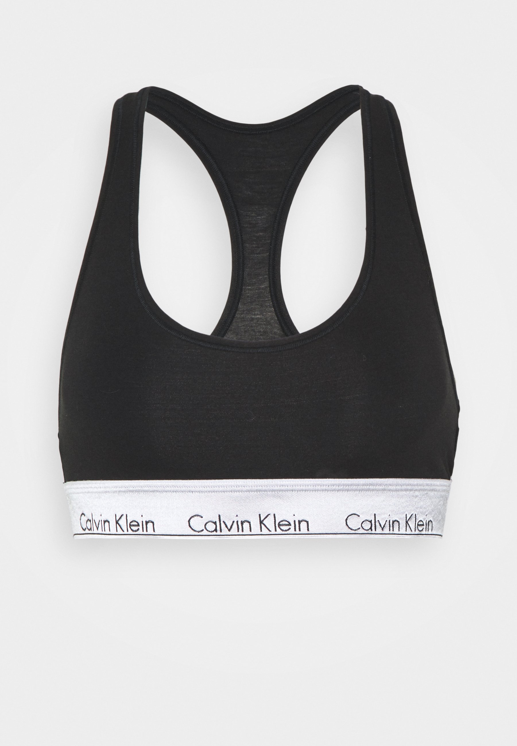 calvin klein black bralette and thong set