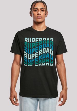 SUPER DAD RETRO TREND VATERTAGS DESIGN FÜR PAPAS - Print T-shirt - schwarz