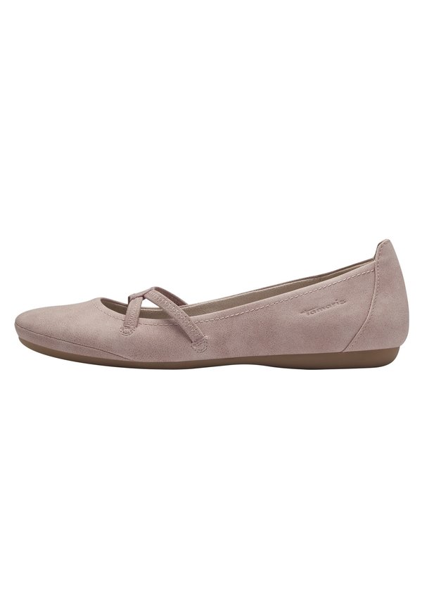 Ankle strap ballet pumps - rose